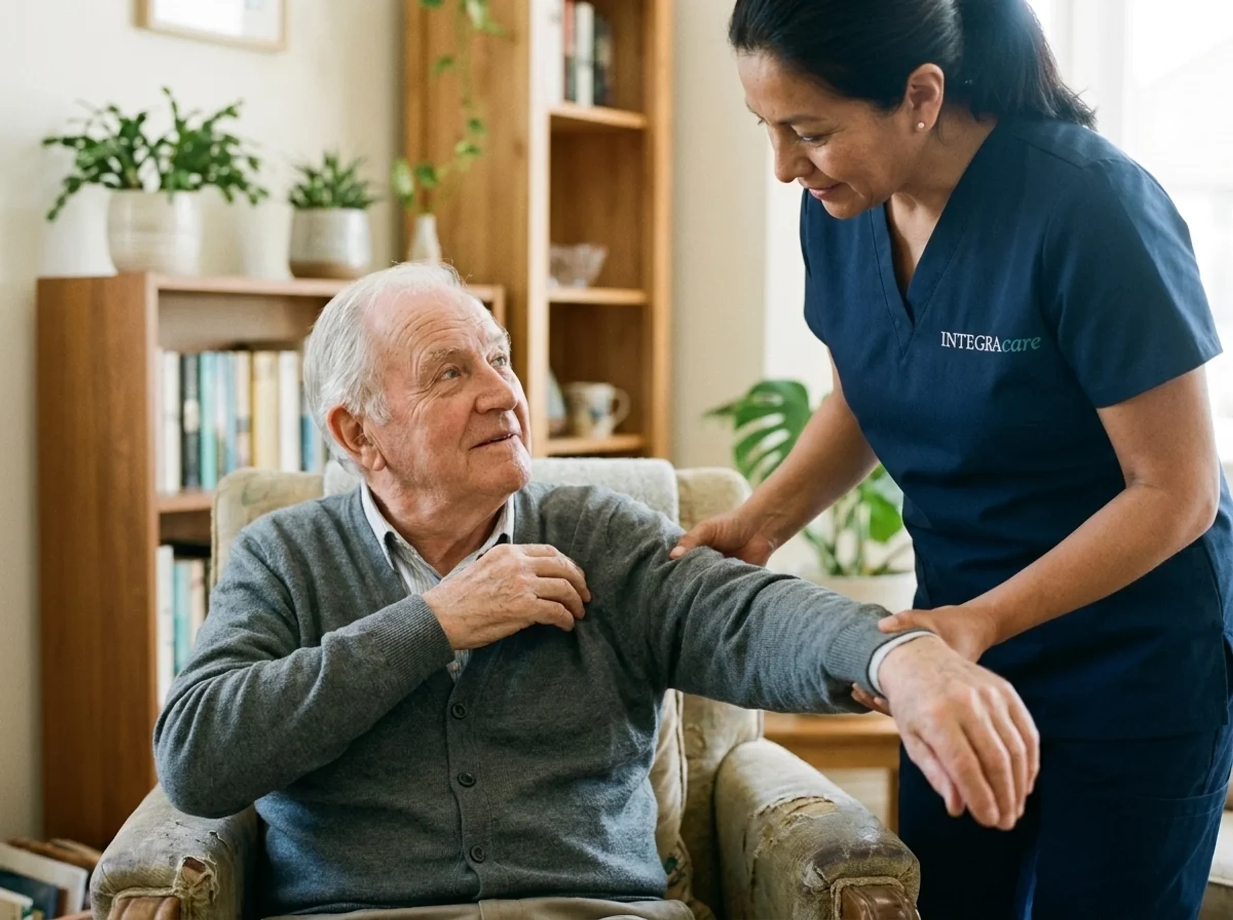 A Guardian caregiver visiting a client at home in Toronto